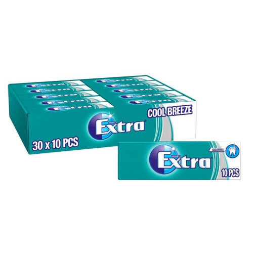 Phoenix Wrigley's Extra Cool Breeze Chewing Gum, 30 x 10 Pack