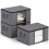(Grey) 3 Pack 90L Large Clothes Storage Bags 1