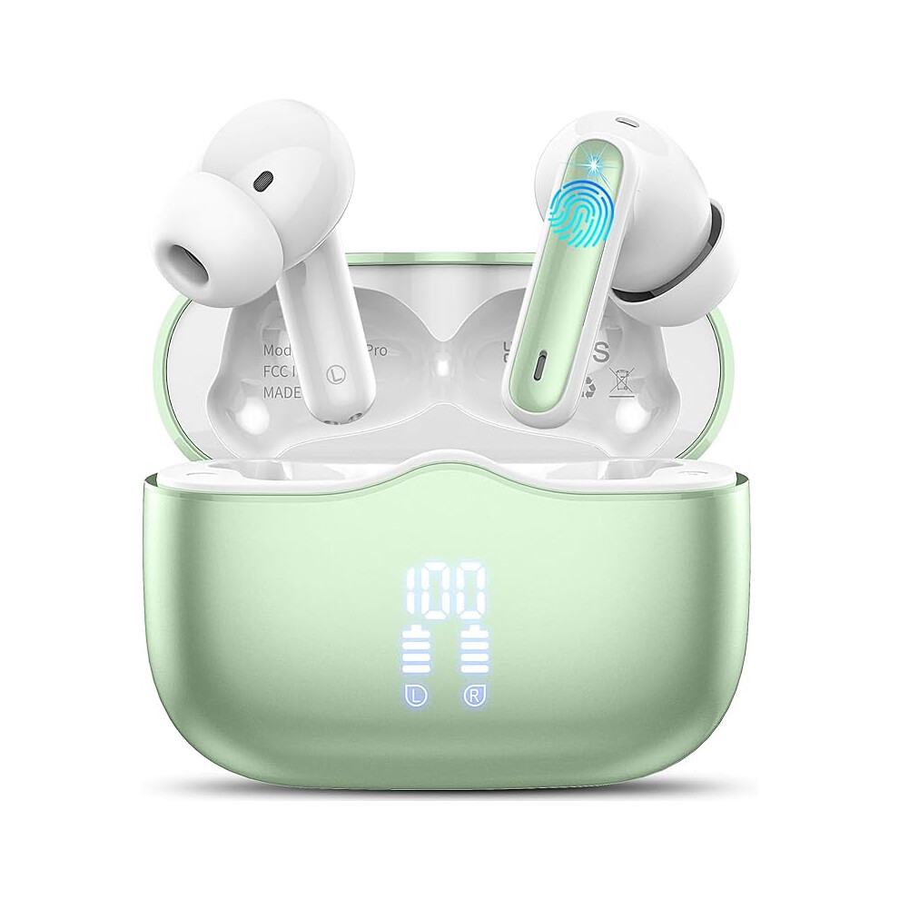 Wireless Earbuds, Bluetooth 5.3 Headphones In Ear With Hifi Stereo Deep Bass, 4 Enc Noise Cancelling Mic Wireless Earphones 40H Playtime 123445678976
