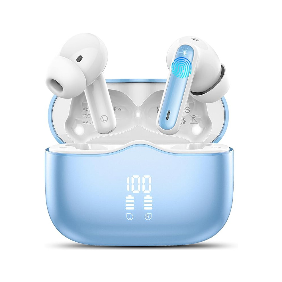 Wireless Earbuds, Bluetooth 5.3 Headphones In Ear With Hifi Stereo Deep Bass, 4 Enc Noise Cancelling Mic Wireless Earphones 40H Playtime 123445678990