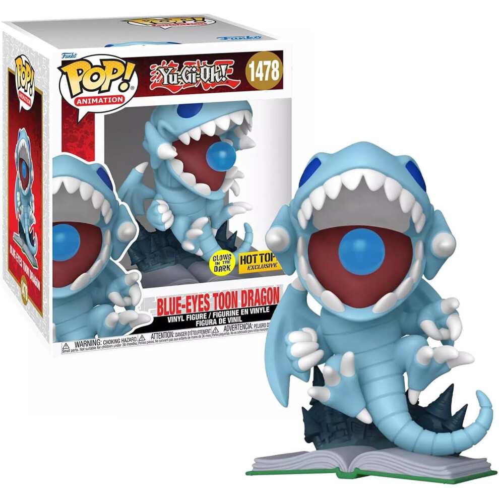 Yu-Gi-Oh Blue Eyes Toon Dragon Exclusive Glow In The Dark Funko Pop Vinyl Figure