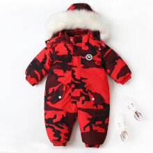 (18M, As picture6) Winter Newborn Baby Clothes Boys And Girls Outdoor Fur Collar Jumpsuit Waterproof Windproof Fleece Rompers