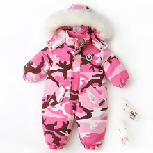 (24M, As picture5) Winter Newborn Baby Clothes Boys And Girls Outdoor Fur Collar Jumpsuit Waterproof Windproof Fleece Rompers
