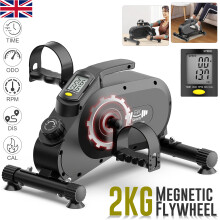 (Black) Mini Exercise Bike 8 Levels Magnetic Resistance