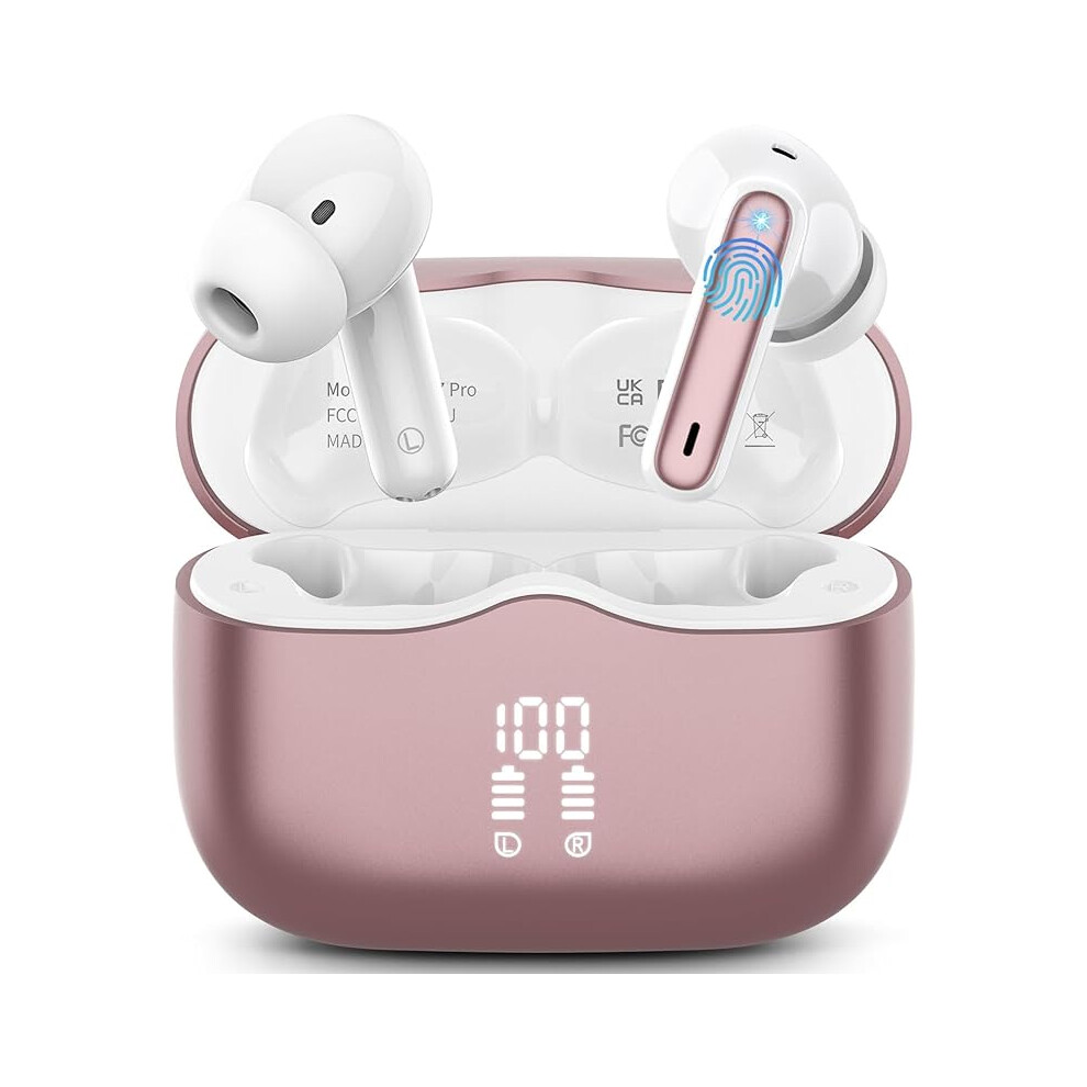 Wireless Earbuds, Bluetooth 5.3 Headphones In Ear With Hifi Stereo Deep Bass, 4 Enc Noise Cancelling Mic Wireless Earphones 40H Playtime 123445678815