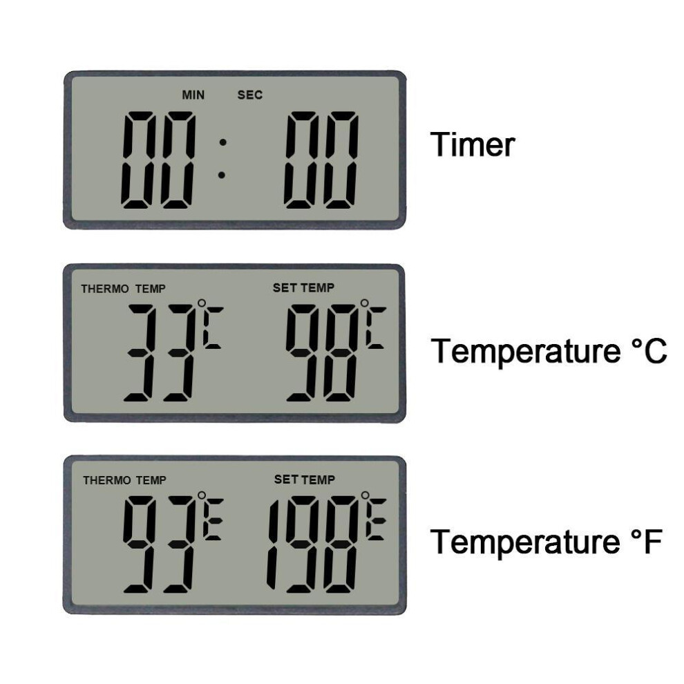 Digital Cooking Thermometer Food BBQ Baker Temperature Meter 0-250C Temperature Probe Clock Timer