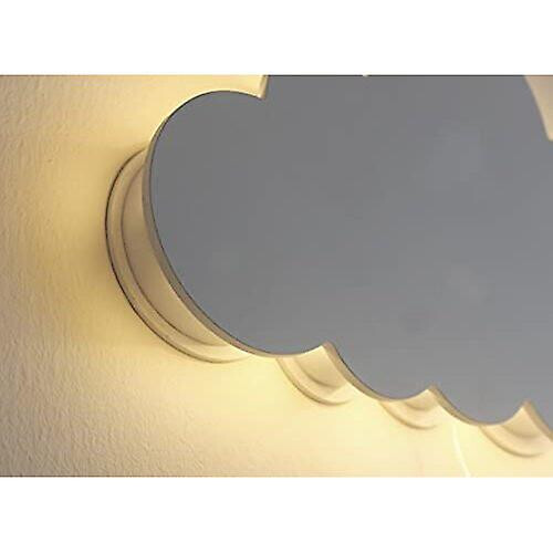 (cloud) White Wooden Night Light Wall Mounted Nursery Lighting 2