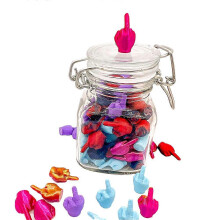 Jar of Middle Fingers To Give, 3D Funny Middle Finger Jar, Gag Gift Birthday, Valentine Jars, Christmas Halloween Decoration Ornament