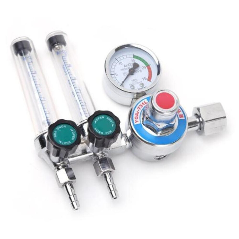 Argon Arc Welding Double-tube Flowmeter Gas Regulator Gauge Pressure Reducer