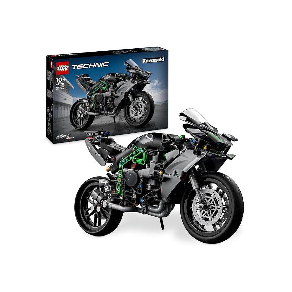 Technic Kawasaki Ninja H2R Motorcycle Toy, Vehicle Gift for 10 Plus Year Old Kids, Boys & Girls