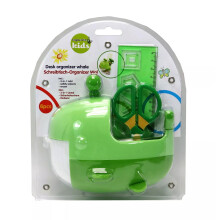(Whale - Green) Childrens Stationary Desk Organiser Set Tidy Children Pen Holder Storage Kids Fu