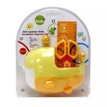 (Whale - Yellow) Childrens Stationary Desk Organiser Set Tidy Children Pen Holder Storage Kids Fu