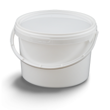 (3L, 1) Plastic Bucket Pail + Handle + Lid - Food Grade BPA Free Multi-use Fermentation Feed Dry Wet Food Liquids Chemicals Hydroponics Storage Container