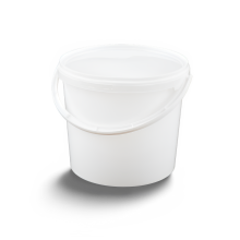 (5L, 1) Plastic Bucket Pail + Handle + Lid - Food Grade BPA Free Multi-use Fermentation Feed Dry Wet Food Liquids Chemicals Hydroponics Storage Container