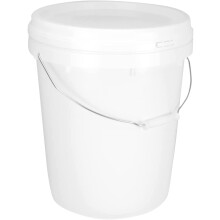 (20L, 3) Plastic Bucket Pail + Handle + Lid - Food Grade BPA Free Multi-use Fermentation Feed Dry Wet Food Liquids Chemicals Hydroponics Storage Container