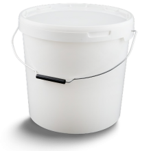 (30L, 1) Plastic Bucket Pail + Handle + Lid - Food Grade BPA Free Multi-use Fermentation Feed Dry Wet Food Liquids Chemicals Hydroponics Storage Container