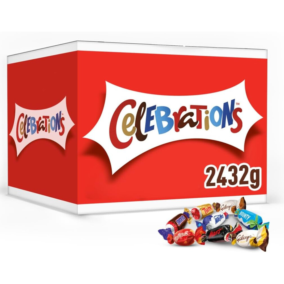 Celebrations Bulk Chocolate Box, 2.4kg, Assorted Chocolates Gift Box with Mini Chocolate Bars & Biscuits
