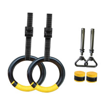 (17.5cm, Style C) Gymnastics Rings Nonslip Handle Indoor Calisthenics with Hand Tape Gym Rings Style A