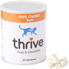 Thrive Freeze Dried Chicken Cat Treats 100% Chicken Breast. Allergen-Free & Hypoallergenic Thrive Cat Treats for Indoor Cats