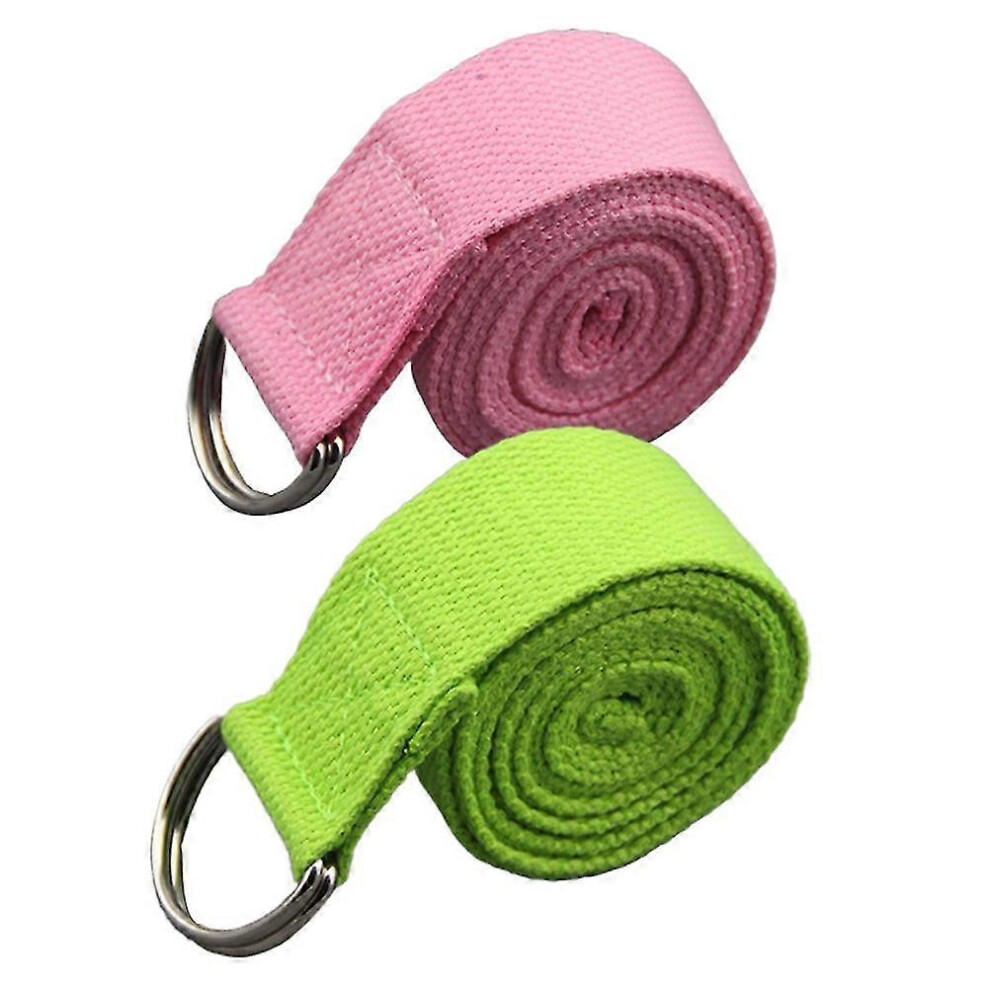 2Pcs Yoga Auxiliary Belts Fitness Pull Rope Skid Resistance Bands Stretch Pull Straps For Men Girls Women-image