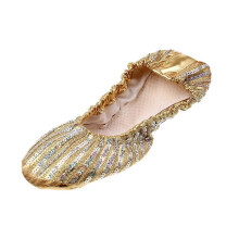 Women Girls Ballet Dance Shoes PU Leather Soft Flat Heel Belly Slipper XL