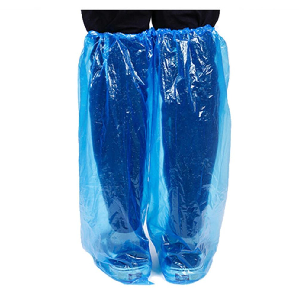 Disposable Shoe Cover 1 Pair Blue Boots Cover Long Rain Shoes and Boots Cover Water Boots Cover