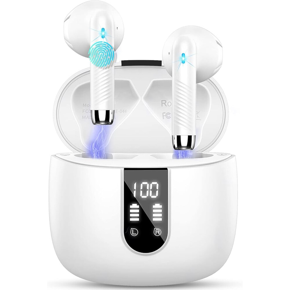 Wireless Earbuds, Bluetooth 5.4 Headphones New Wireless Headphones With 4 Enc Mic, 56H Bluetooth Earphones In Ear Noise Cancelling Deep Bass 123345678724