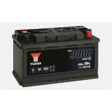 Yuasa YBX9115 AGM Start Stop Plus Battery, 12V / 80Ah / 800A