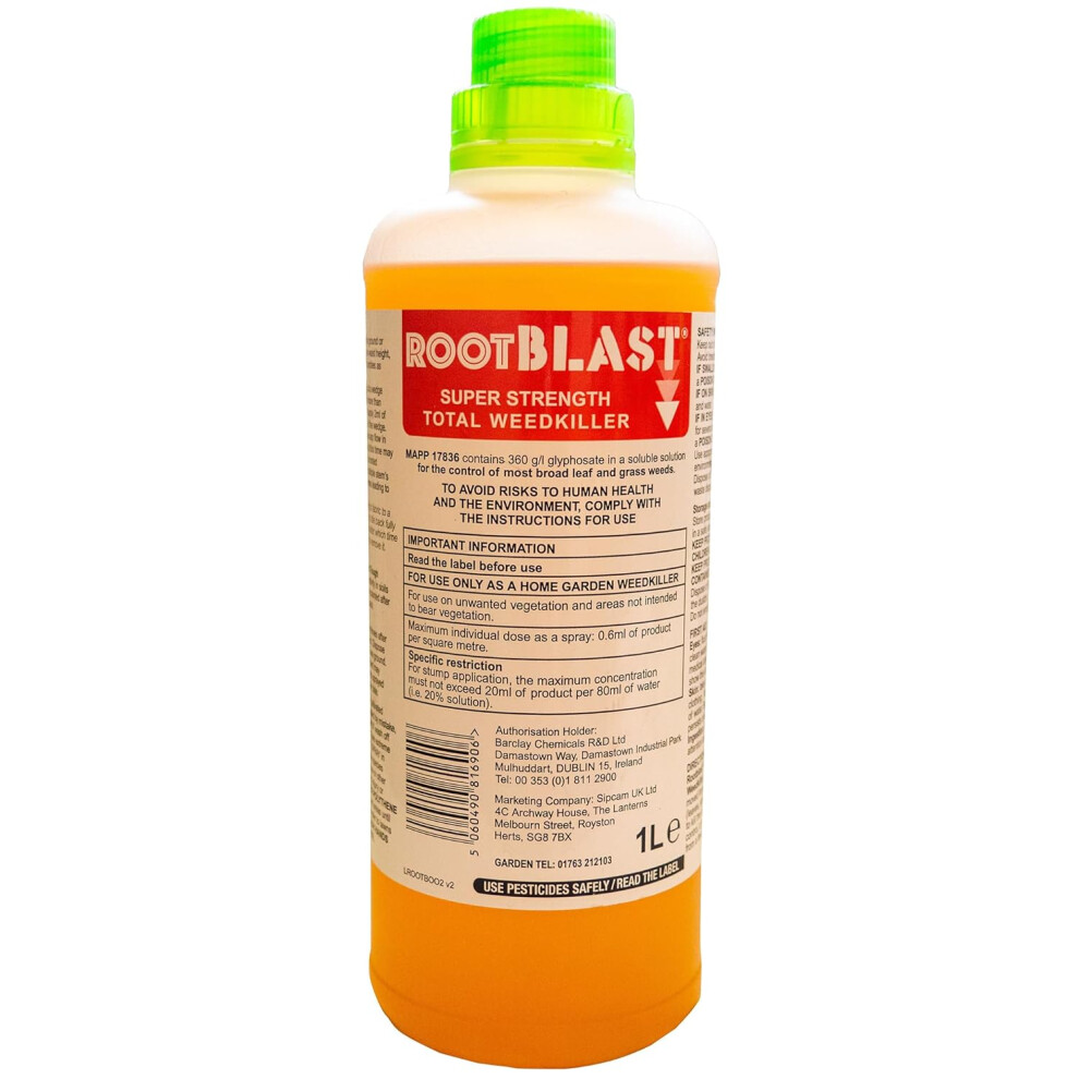 New Rootblast Store Rootblast | Super Strength Concentrated Total Weed Killer - Glyphosate For Effective Weed Control