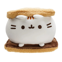 Cute Chocolate Cookie Cat Plush Toy, Soft Stuffed Animal Pillow