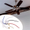 Ceiling Fan Switch Kit 3 Speed 4 Wire,ZE-208S Pull Wire Switch Gold 5