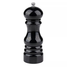 (Black) Salt Pepper Mill Grinder Manual Spice Herb Refillable Coarse Adjustable Plastic