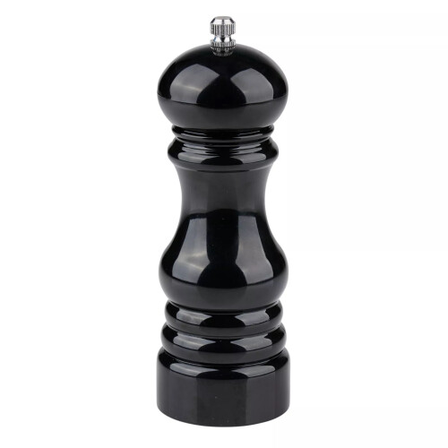 Alpina (Black) Salt Pepper Mill Grinder Manual Spice Herb Refillable Coarse Adjustable Plastic