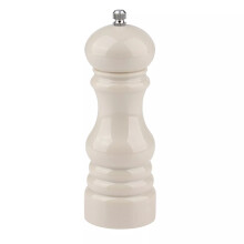 (Beige) Salt Pepper Mill Grinder Manual Spice Herb Refillable Coarse Adjustable Plastic
