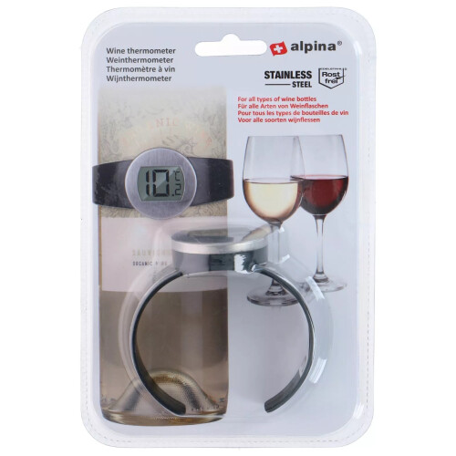 Alpina Wine Thermometer Digital Red White Rose Wine Bottle Champagne Sensor 2