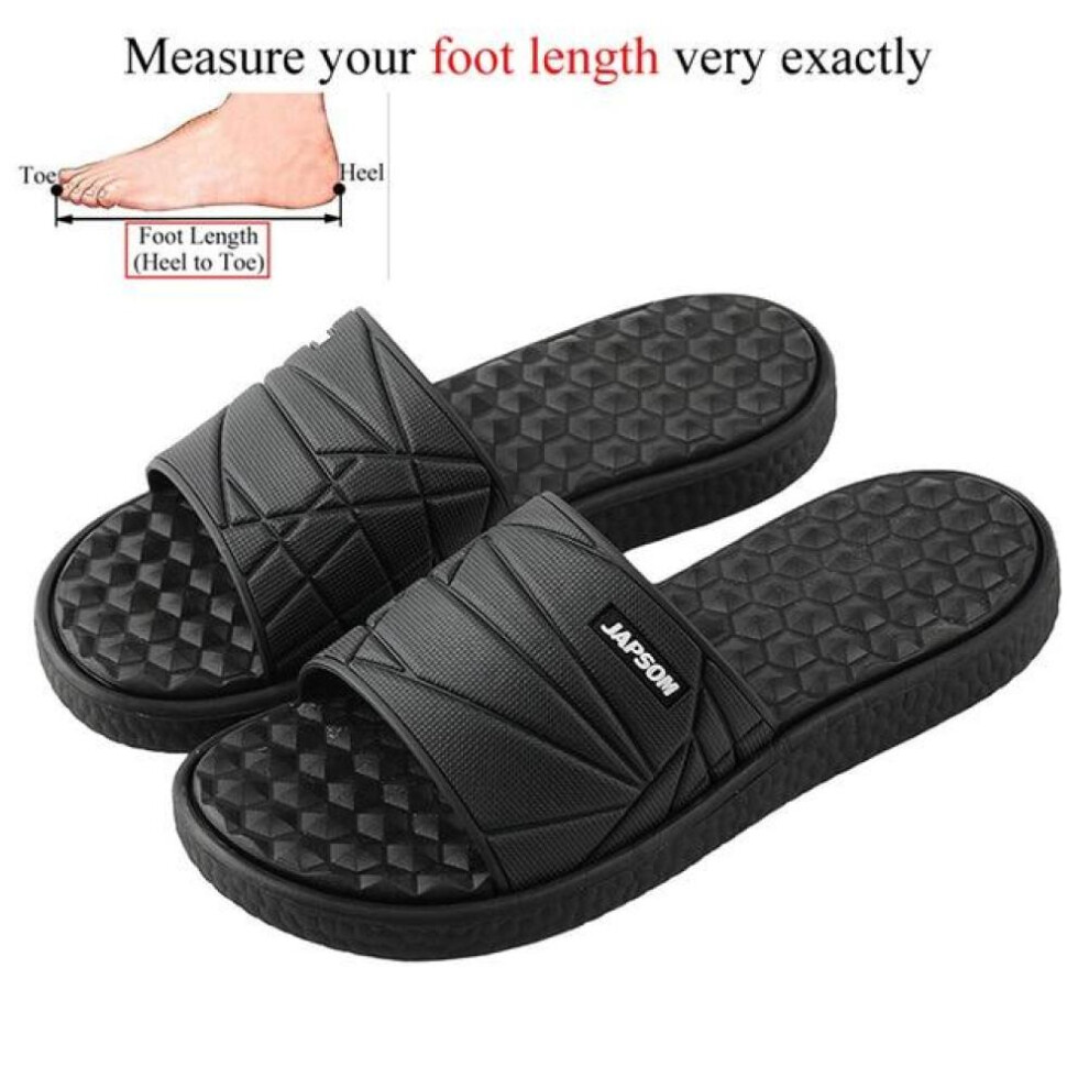(black, 41) Summer Mens Foot Massage Acupressure Slippers Accupressure Home Indoor Men Slides Slide Slipper Sleepers House Room