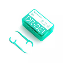 Dr.Bei FS50 300Pezzi Stuzzicadenti 2 In 1 Professionale Cura Dentale Flosser Design Ergonomico Antiscivolo Polimero Alimentare FDA Fibra per Salu