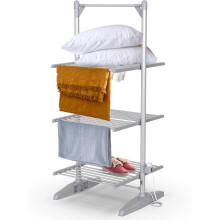 Vivo-MD001: Electric 3-Tier Heated Clothes Dryer Airer, Foldable Aluminum Rack, 30kg Capacity, 300W