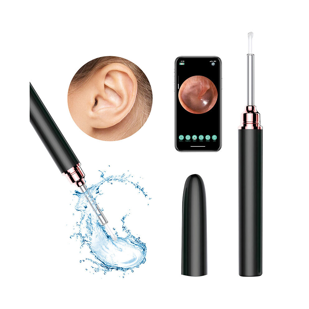 1080P HD WiFi Ear Wax Removal Camera Wireless Otoscope Earwax Removal Tool 360 Degree Visual Ear Scope Camera Safe Ear Pick for Adults Kids