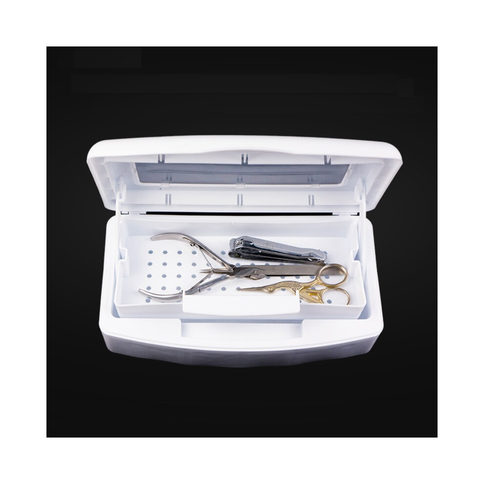 Sterilizer Tray Box Nail Tools Sterilizer Alcohol Disinfection Box Pedicure Manicure Boxes Sterilizing Steel Metal Nipper Equipment Cleaner Tools