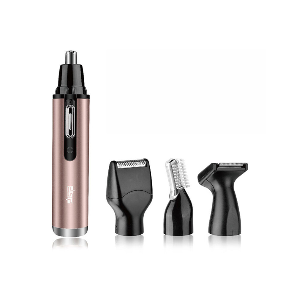 DSP 4 in 1 USB Charging Electric Nose Hair Trimmer Low Noise Nasal Hair Apparatus Multi-functional Nose Ear Hair Beard Eyebrow Shaver Hair Scraper