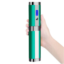 Compressore d'aria portable con display LCD digitale mini gonfiatore d'aria pompa per pneumatici a mano luce LED uscita USB.