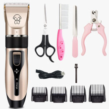 Professionele Hondenhaar Elektrische Trimmer Met 1 Set Knipgereedschap USB Oplaadbare Huisdier Verzorging Haar Knipgereedschap Laaggeluid Kat Sch