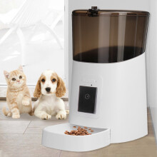 6L Distributore Automatico di Cibo per Animali Domestici con Visibilità Remota per Gatti e Cani WiFi Intelligente a Spirale con Registratore Voca