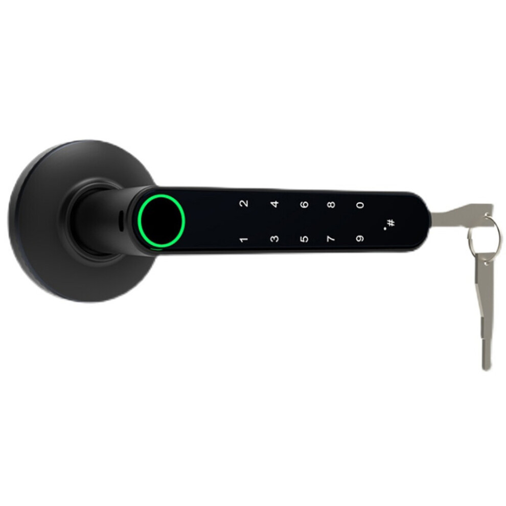 Tuya Blutooth Electronic Smart Door Lock Intelligent Anti-Theft Gateway Smart Handle With Semiconductor Fingerprint/Password/App/Key Unlock Home Lock 6903349045142