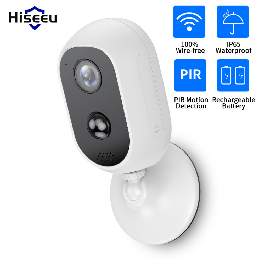 Hiseeu C30 1080P Wifi Battery Camera Ip Outdoor Rechargeable Solar Panel Wireless Ip Camera Pir Waterproof Motion Detect App View Home Security Camera 6901251224662