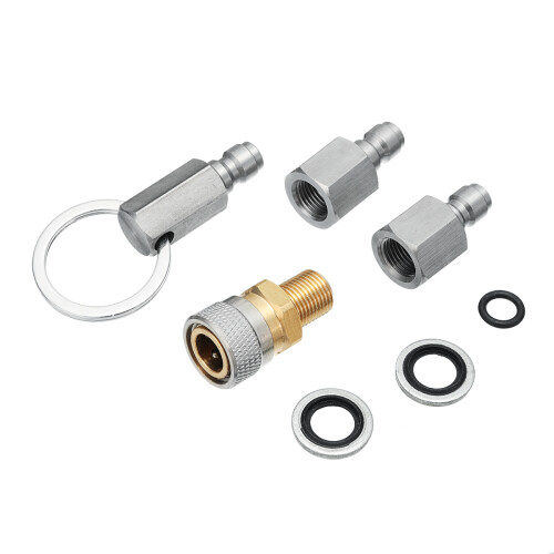Quick Release Coupler Plugs for Air Rifles PCP Socket Plug Adapter Fitting Kits With Rubber Ring 2