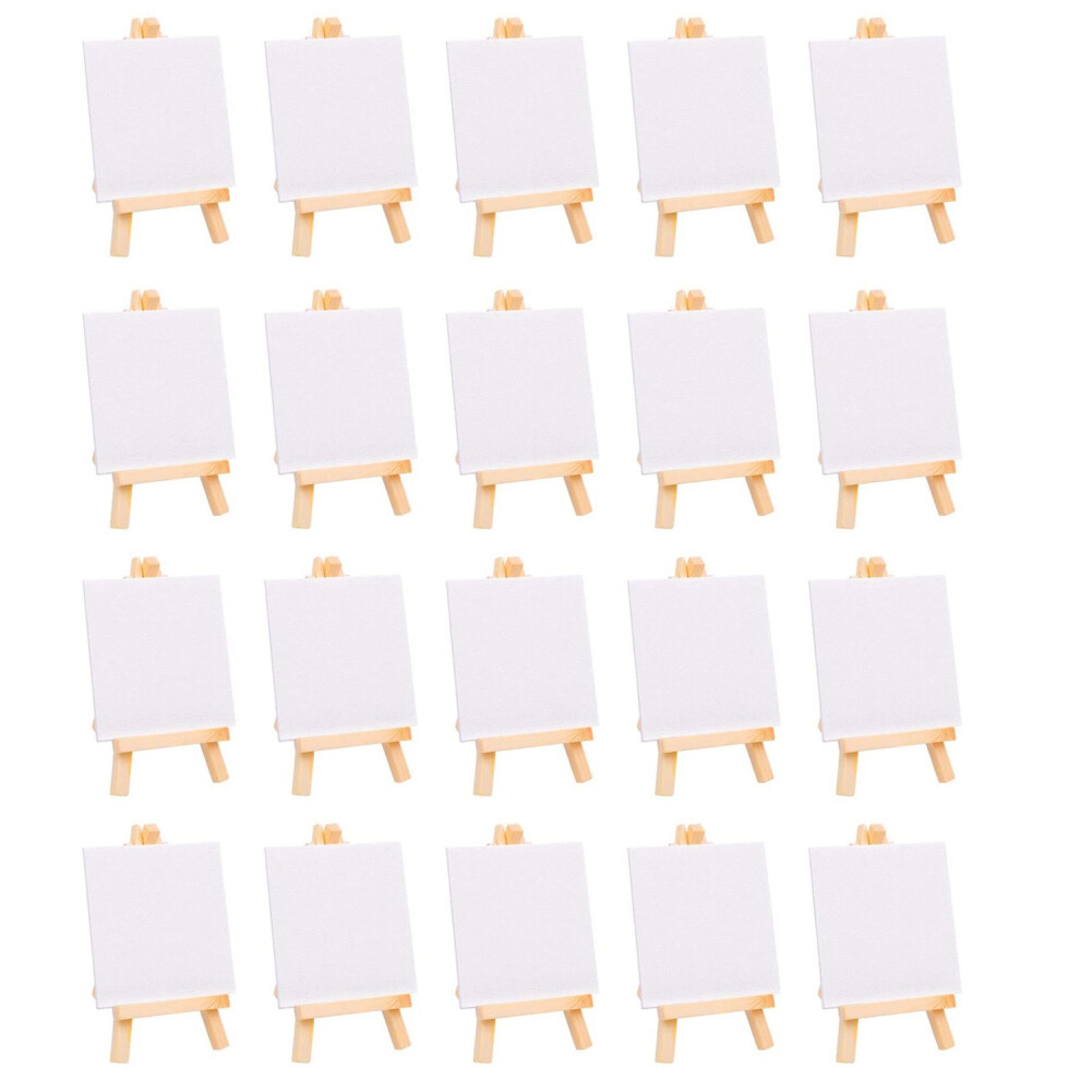 20-delige serie mini canvas tekentafel met schildersezel, schilderpaneel, geschikt voor feestkunst schilderbenodigdheden