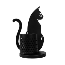 Katzenförmiger Stifthalter für Schreibtisch-Organizer, Schlafzimmer-/Büro-Stifthalter, Ausschnitt aus Metall, Heimdekoration, Mitteltisch B