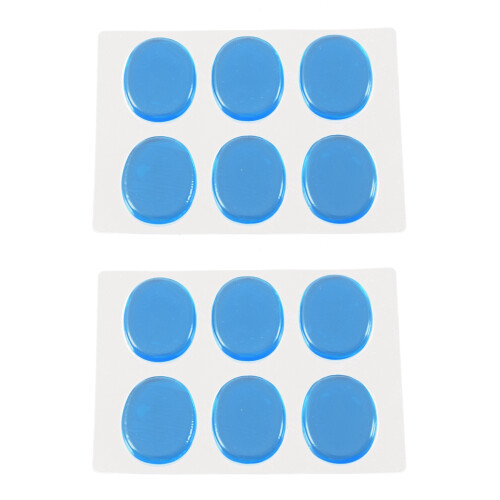 12er-Pack transparente Gel-Snare-Drum-Dämpfer für Percussion (blau)